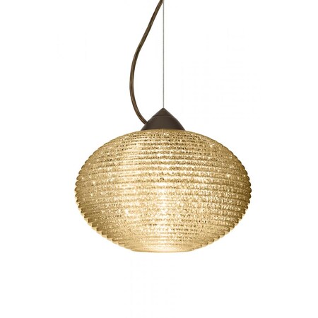 Besa Lighting Besa Pape 12 Pendant 1Kx Gold Glitter Bronze 1x75W Medium Base 1KX-4913GD-BR